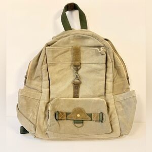 The Barrel Shack Nelson Backpack Handmade Distressed Canvas Rugged Military